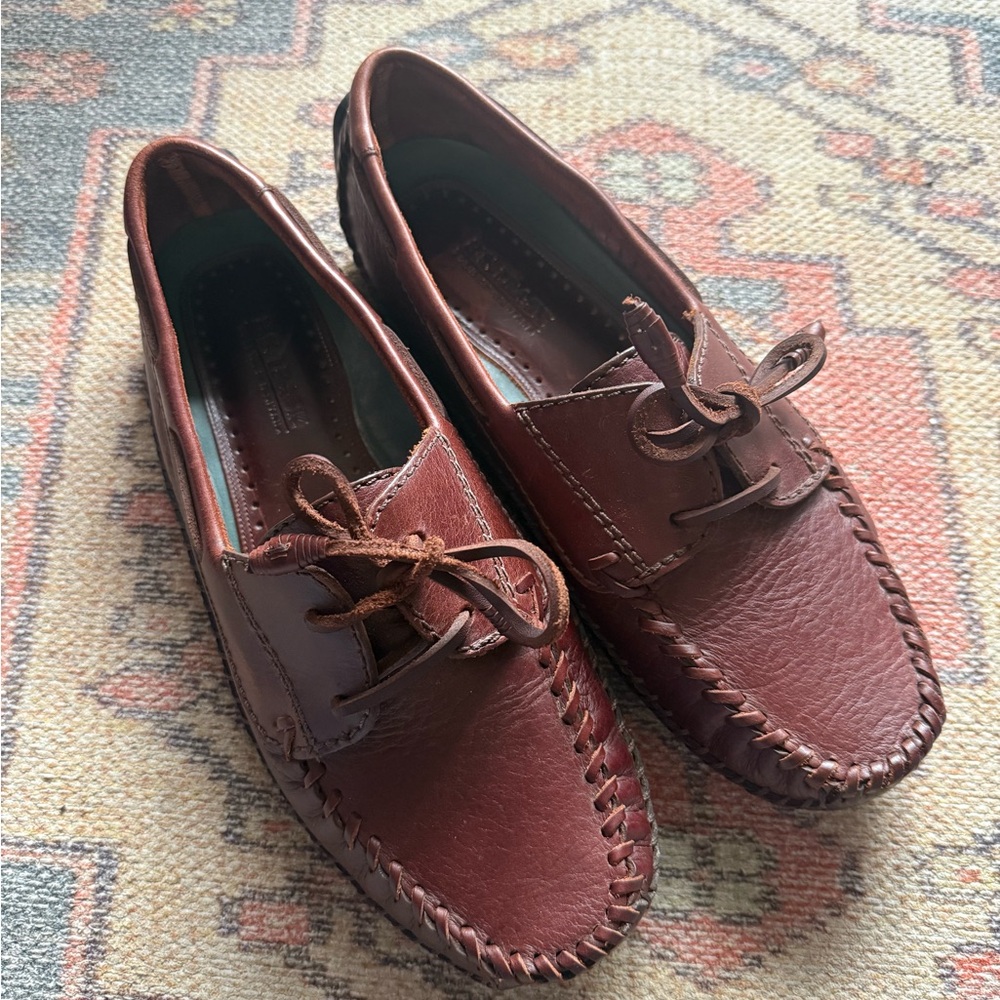 HS TRASK Oxblood Leather Moccasin Loafers — Bozeman Montana